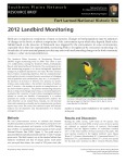 2012 Fort Larned NHS Landbird Monitoring