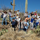 Volunteers help remove invasive buffelgrass to protect habitat at Saguaro NP